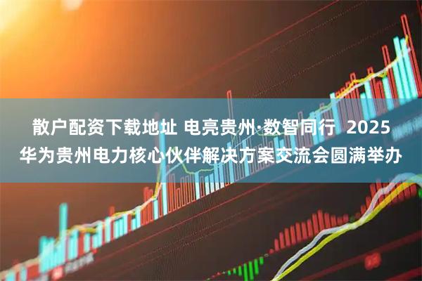 散户配资下载地址 电亮贵州·数智同行  2025华为贵州电力核心伙伴解决方案交流会圆满举办